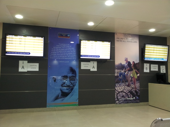 The Screens in the waiting Hall